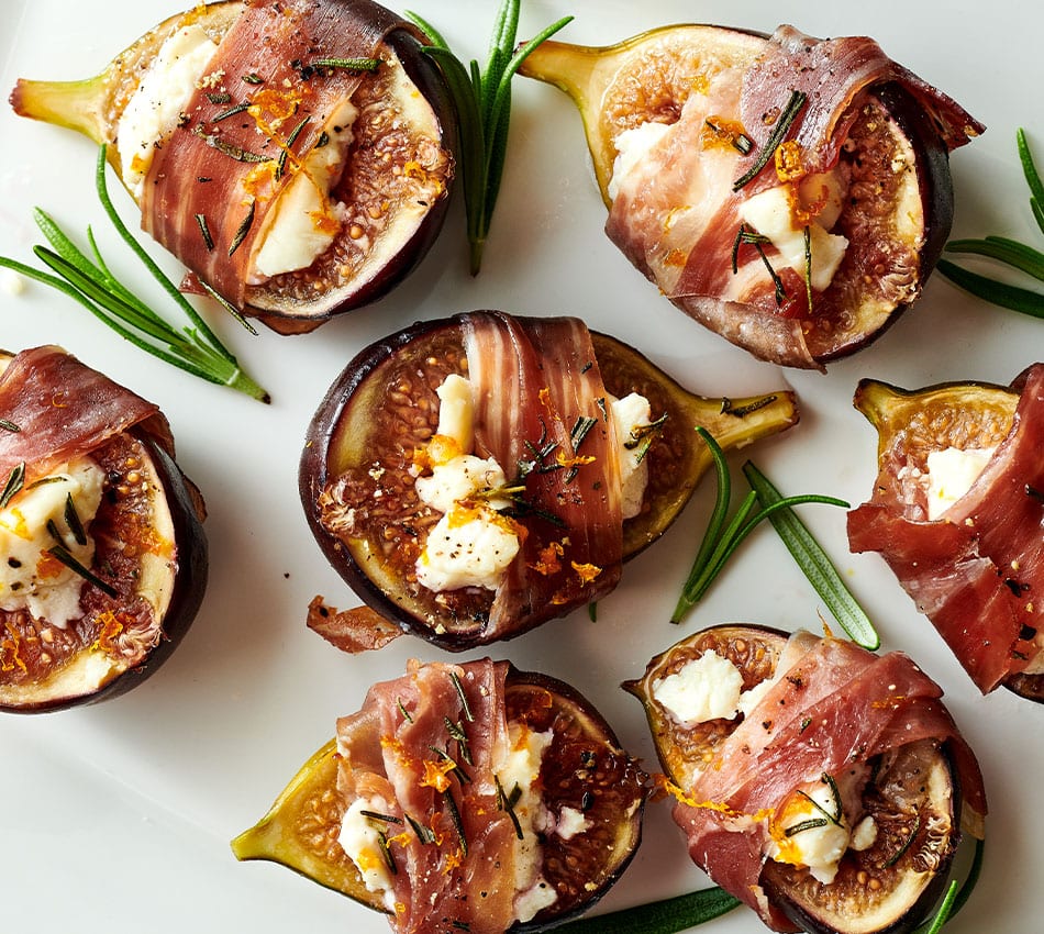 Goat Cheese–Stuffed Figs Wrapped in Prosciutto